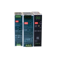 Convertisseurs AC-DC MEAN/WELL, alimentation industrielle à découpage 12V 5A, entrée 220V, transformateur sur rail DIN XDR-75E-12