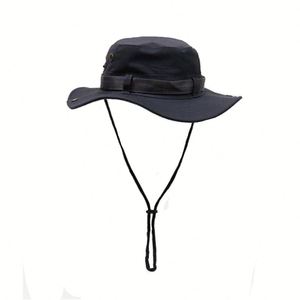 Outdoor <b>Sunscreen</b> Drawstring Bucket Hat Unisex Summer Breathable Fishing Bucket Hat Accept Design Sunproof Bucket Hat - Product Image 1