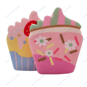Éponge de cuisine personnalisée à changement de couleur, éponge à vaisselle en mousse à motif de dessin animé, sensible à la température, thermochromique, vente en gros - Product Image 4