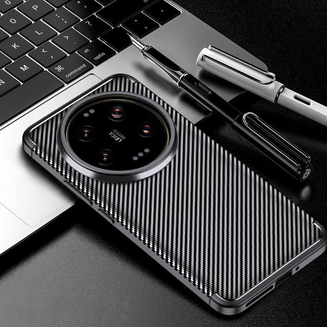 NEW ARRIVAL for Xiaomi 15 Ultra Case, Carbon Fiber Texture TPU Mobile Phone Case