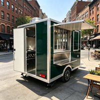 Remorque alimentaire mobile en tôle galvanisée certifiée CE, longue durée de vie, chariot à hot-dogs pour fermes