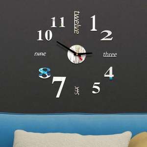 Horloge murale numérique 3D en acrylique avec mouvement Hangzhou, taille 40 cm - Product Image 2
