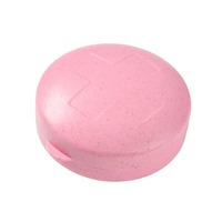Organisateur de pilules portable rond en plastique, boîte à médicaments hebdomadaire de voyage à cinq compartiments, vente en gros disponible