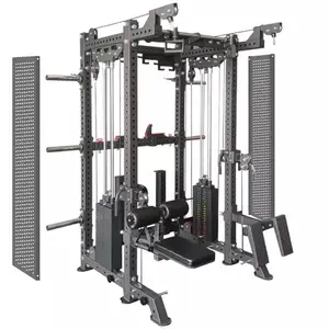 Commerciële Fitness Gym Apparatuur Squat Rack Power Multi Functionele Smith Machine Met Gewicht Stapel