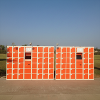 Casier intelligent extérieur étanche et résistant aux intempéries, armoire de rangement en acier anti-corrosion avec paiement par code QR pour station balnéaire