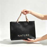 5 sacs cadeaux orange de grande capacité, adaptés pour les vêtements, le shopping, l'emballage de cadeaux, personnalisables avec logos