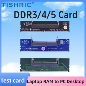 Adaptador de Memória TISHRIC DDR3 DDR4 DDR5 para Laptop e Desktop, Testador de Memória, Conector de RAM, Cartão DIMM, Conversores SO-DIMM para PC - Product Image 2