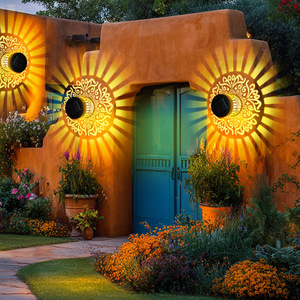 Lámpara Solar de Pared para Exteriores, Cilíndrica, LED, Impermeable, Ángulo de Haz de 20 Grados, para Balcón, Patio, Villa, Iluminación de Puerta - Product Image 1