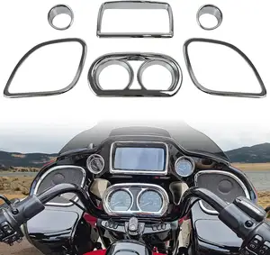 Racepro xe máy Chrome bên trong fairing TRIM Đồng hồ tốc độ đo bao gồm cho Harley CVO đường lướt hạn chế đặc biệt siêu 2015 2023