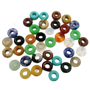 Perline in <span class=keywords><strong>Pietra</strong></span> Naturale 5x10mm Rondelle con Foro Grande 4mm, Perline in Cristallo e Agata per Fai-da-Te e Artigianato, Vendita all'Ingrosso - Product Image 2
