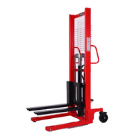 Apilador ligero manual de 400kg y 1,3 m, carretilla elevadora hidráulica, carretilla eléctrica para equipaje