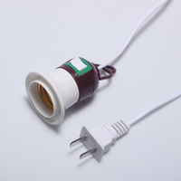 Prise de lampe suspendue IEC SJTW, cordon d'alimentation à 2 broches EU/UK/US E27, appareil électroménager