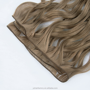 100% <b>Russian</b> Virgin Thin Invisible Genius Weft Hair Extensions Double Drawn Natural Human Hair Genius Weft - Product Image 5