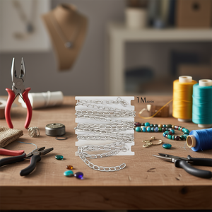 Catena in Metallo 1M Circa Colore Argento per Creazione di Gioielli - Product Image 3