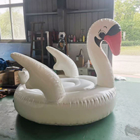 Coussin gonflable pour bébé en forme de canard, cygne, flamant rose, planche flottante pour l'eau, équipement de parc aquatique, vente directe d'usine