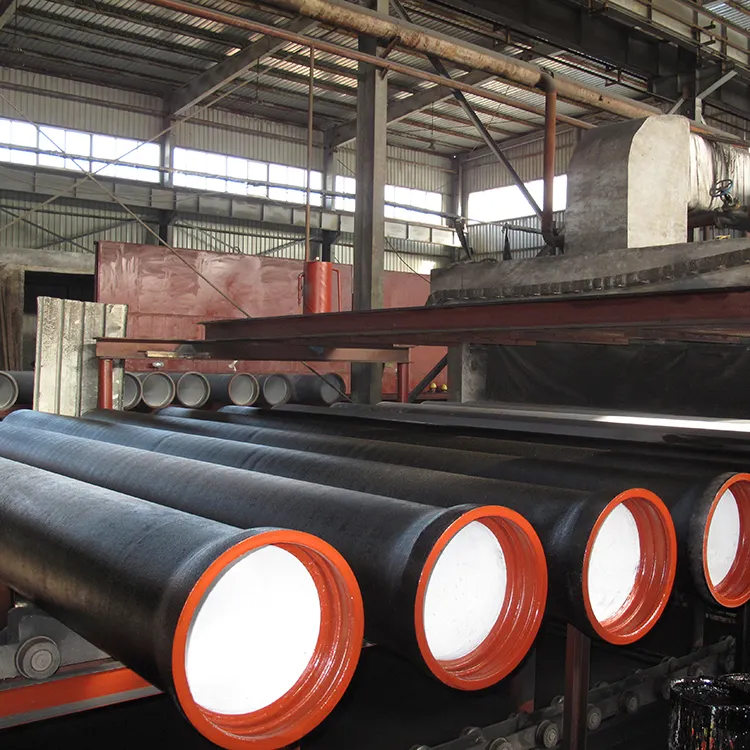 Ductile Iron Material Round Shape and Casting Type ductile iron pipe class K9 for water supply