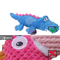 Bon marché, vente en gros, jouets à mâcher pour chien en peluche en forme de crocodile qui grince, jouets à mâcher agressifs, durables, doux et froissés, interactifs pour chiots