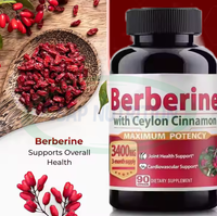 Ausreson OEM Compléments Naturels de Berbérine avec Extrait de Cannelle de Ceylan, HCl Chlorhydrate, Curcumine, Curcuma, Capsules de Berbérine