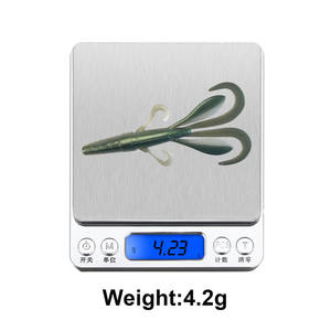 Leurre artificiel à double queue pour la <span class=keywords><strong>pêche</strong></span>, appât artificiel de type prédateur, appât artificiel, appât nageur, 9cm, 4g, 4 pièces - Product Image 4