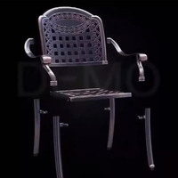 Ensemble de meubles de patio en aluminium moulé de 7 pièces, table en métal pour jardin, ensemble de meubles KD, chaise de salle à manger d'extérieur, table de balcon