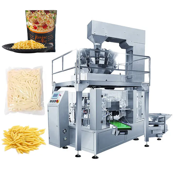 Voorgemaakte Zak Automatische Vulling Seal Verpakkingsmachine Voor Verse Fusilli Macaroni Pasta