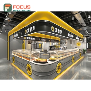 Stylish Cafe Service <b>Counter</b> Laminate Wood Finish Coffee Bag Display Area Storefront Service <b>Counter</b> - Product Image 4