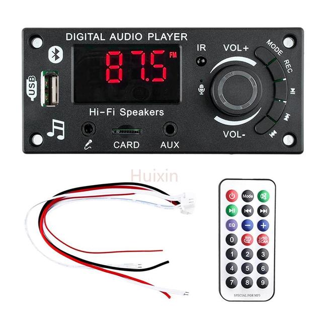 Mp3 Decoding Board Audio Power Amplifier Board 2*50W Bluetooth Car Audio Motherboard With Radio Function And Microphone Socket