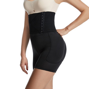 Pantalones Moldeadores de Cuerpo con Control Abdominal Reforzado, Cintura Ajustada y Cadera Realzada con Almohadilla de Esponja para Glúteos, Diseño Sin Costuras - Product Image 3