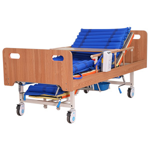 Good Health Wooden Nursing <b>Bed</b> With Adjustable Backrest And <b>Side</b> <b>Rails</b> For Elderly Home Care - Product Image 2