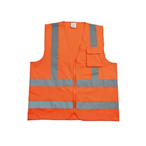 Blaue Sicherheitsweste gestrickter Stoff reflektierend hi vis Sicherheitsweste