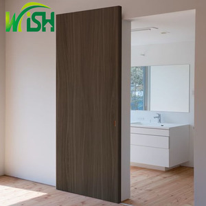 Hiện Đại Ẩn Trượt Cửa Gỗ Nội Bộ Rắn Gỗ Ma Cửa Veneer Ma Hệ Thống Cửa Với Mềm Đóng Cửa - Product Image 6