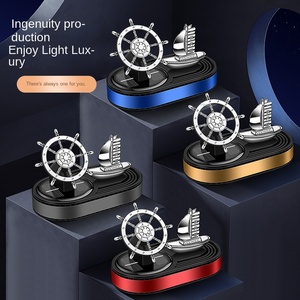 Hélicoptère ventilateur lame voiture parfum <span class=keywords><strong>d</strong></span>ésodorisant dauphin <span class=keywords><strong>d</strong></span>écoration intérieure solaire rotatif voiture aromathérapie diffuseur de parfum - Product Image 5