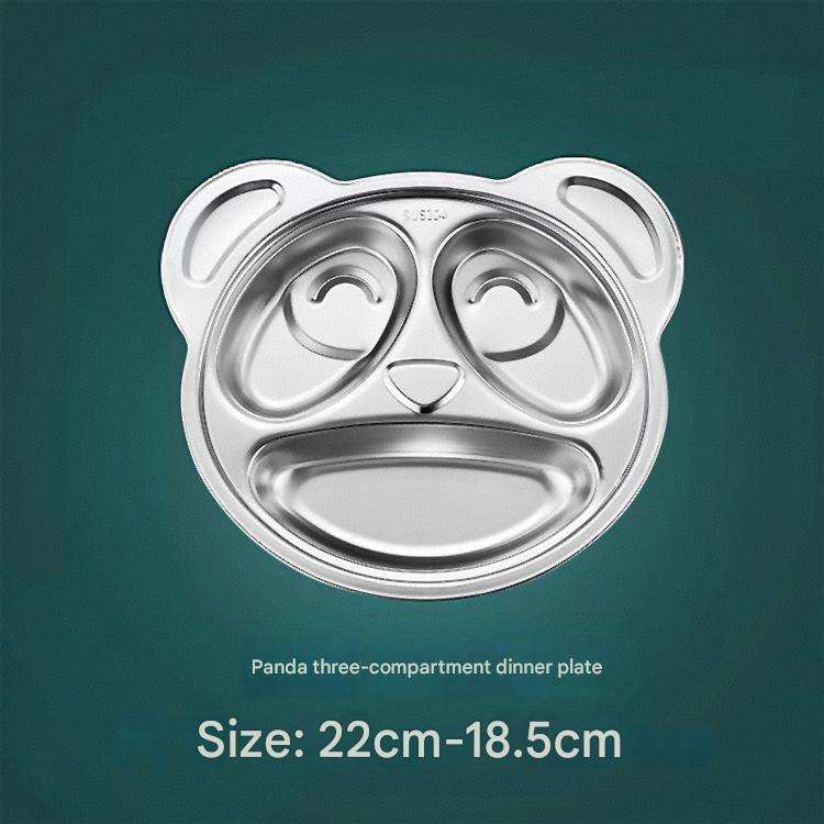 Assiette Panda à trois compartiments [22*18*4cm]