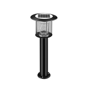 Lámpara Antimosquitos Solar Negra para Exteriores, Trampa Eléctrica para Insectos con Doble Modo de Iluminación y Panel Solar - Product Image 1