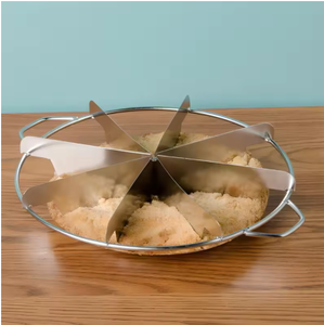 Coupe-tarte en acier inoxydable 8 tranches pour des coupes circulaires uniformes et élégantes – Outil couteau à gâteau - Product Image 4