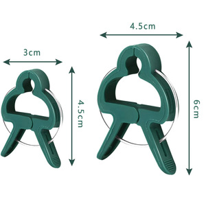 Clips de fixation pour plantes de jardin, en plastique vert, 3 cm, 4,5 cm, 6 cm, pour orchidées, supports pour tomates, petites et grandes tailles - Product Image 1