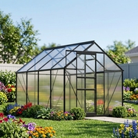 Serre extérieure de haute qualité, serre en aluminium, plaque de polycarbonate, serre de jardin pour la croissance des plantes