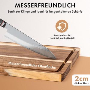 Acacia gỗ thớt Bộ 3PCs với đứng tùy chỉnh khắc logo tre charcuterie pho mát khay thịt bít tết butcher khối - Product Image 4