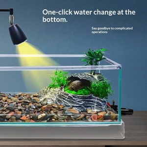 Piccolo <span class=keywords><strong>Acquario</strong></span> Rettangolare da Tavolo in Vetro, Ecologico e Creativo, con Circolazione Automatica, per Soggiorno - Product Image 4