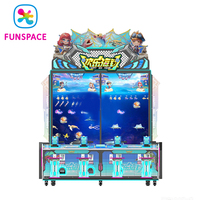 Funspace Coin Operated Skill Fish Game 4 Players High-traffic Big Screen Video Happy Sea Fishing Arcade Game Machine