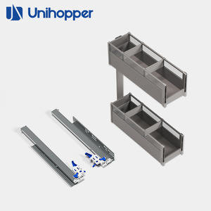 Cooper Seasoning Pull-Out Basket Double-Layer Aluminum Alloy <b>Kitchen</b> Cabinet Organizer <b>Storage</b> Drawer Right Left 200mm - Product Image 4