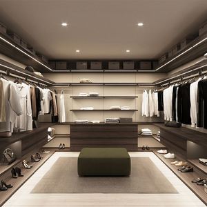 Armoire moderne de luxe SANTOPOVA avec îlot de présentation en verre et éclairage LED - Product Image 4