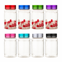 Bouteille en plastique PET écologique personnalisable de 100 ml, légère, pour le stockage de capsules de compléments alimentaires