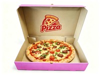 SP5030 Vente en gros de boîtes à pizza personnalisées écologiques avec logo imprimé sur du carton ondulé kraft de 8 à 20 pouces pour les pizzerias