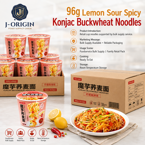 96g Lemon Sour Spicy <strong>Konjac</strong> Buckwheat <strong>Noodles</strong> Ready to Eat Instant Low Calorie Asian Food Snack OEM Private Label - Product Image 5