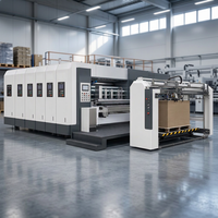 Machine de fabrication de boîtes en carton ondulé haute vitesse avec empileur vibrant, équipement automatique de formage de carton pour emballages robustes