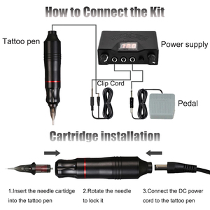 Kit complet de machine à tatouer portable, stylo rotatif durable pour l'art corporel, pour artistes professionnels, vente en gros - Product Image 3