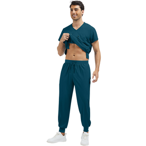 Pantalons de travail médicaux unisexes en élasthanne à séchage rapide avec logo personnalisé, ensembles de pantalons de travail pour les infirmières de l'hôpital - Product Image 5