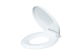 Siège de toilette ergonomique rond blanc avec protection anti-choc et surface facile à nettoyer, conçu pour une utilisation résidentielle dans les salles de bain - Product Image 5