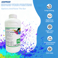 Paket Tinta Fluoresen Ramah Lingkungan Kenteer DTF, Tinta Pigmen Berbasis Air untuk Pencetakan Digital Printer Film Langsung, Bubuk Kocok
